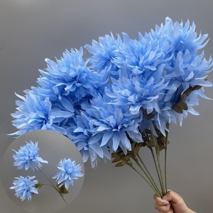 Realistic Blue Faux Flowers for Weddings & Events 62 artificial blue flowers 30