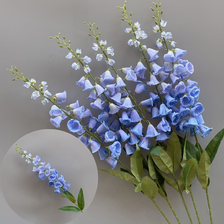 Realistic Blue Faux Flowers for Weddings & Events 48 artificial blue flowers 44