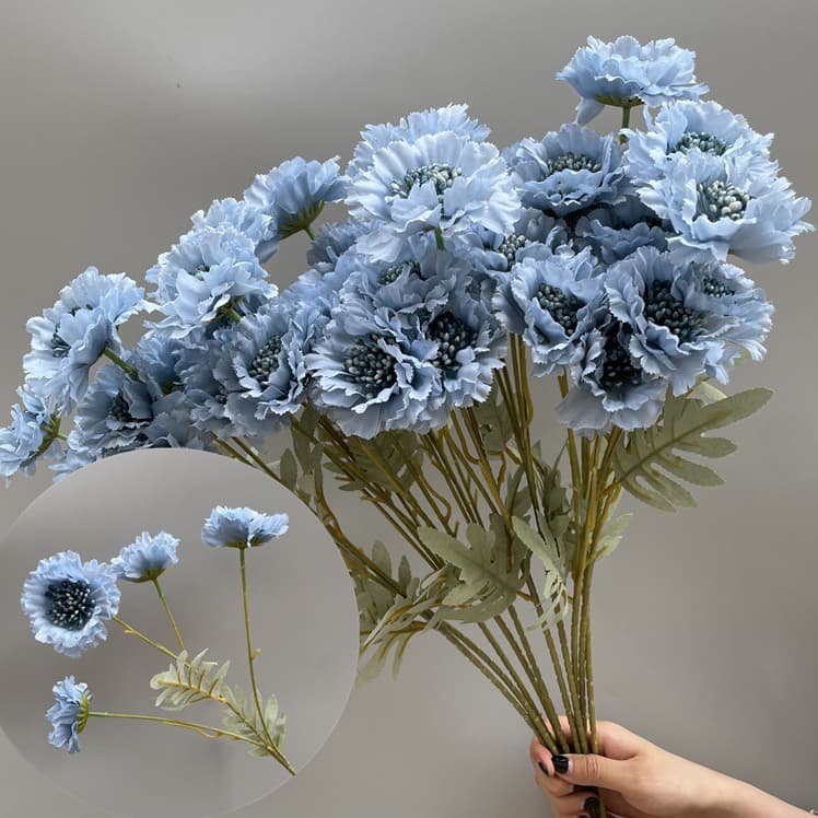 Realistic Blue Faux Flowers for Weddings & Events 43 artificial blue flowers 49