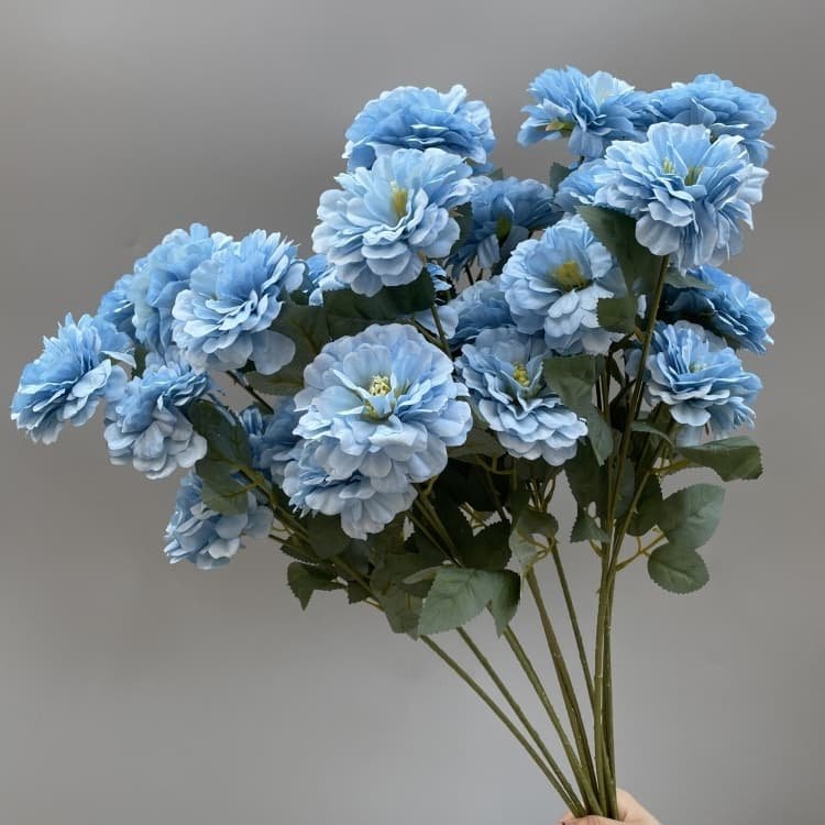 Realistic Blue Faux Flowers for Weddings & Events 42 artificial blue flowers 50