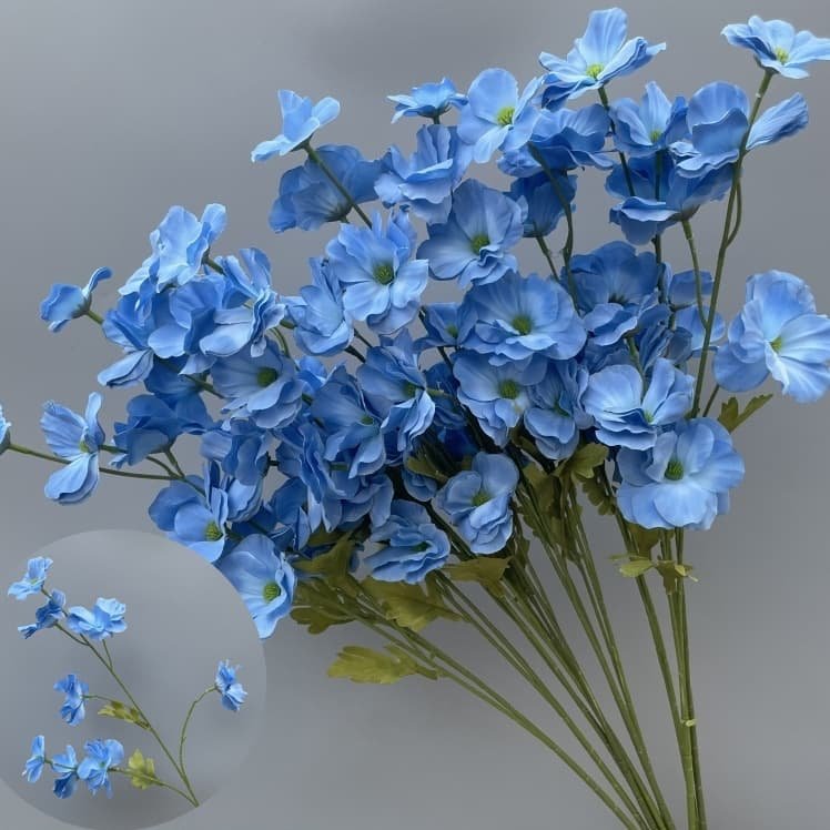Realistic Blue Faux Flowers for Weddings & Events 37 artificial blue flowers 54