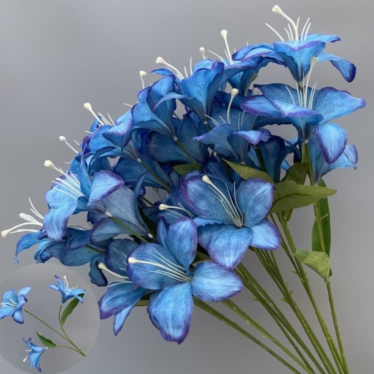 Realistic Blue Faux Flowers for Weddings & Events 35 artificial blue flowers 57