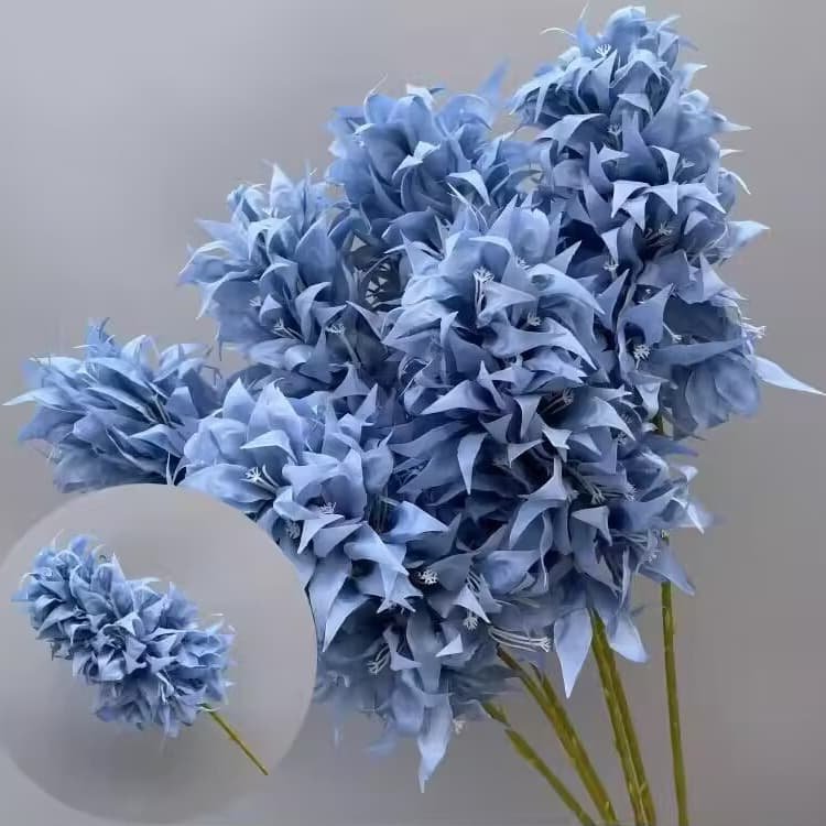 Realistic Blue Faux Flowers for Weddings & Events 34 artificial blue flowers 58