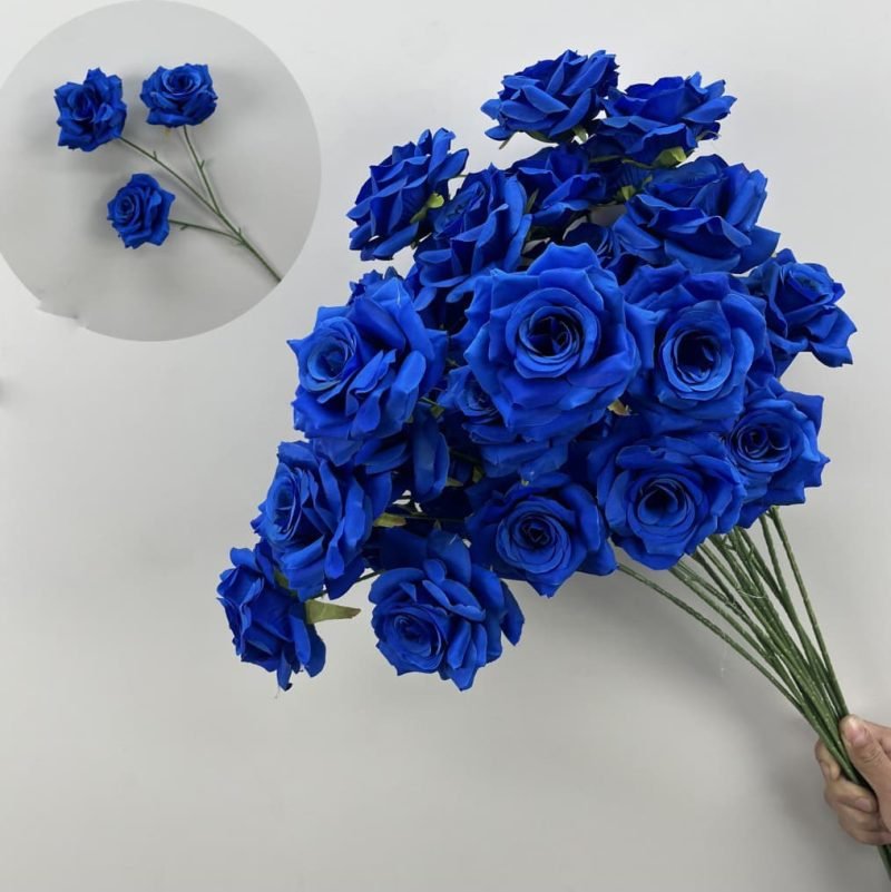 Realistic Blue Faux Flowers for Weddings & Events 31 artificial blue flowers 61