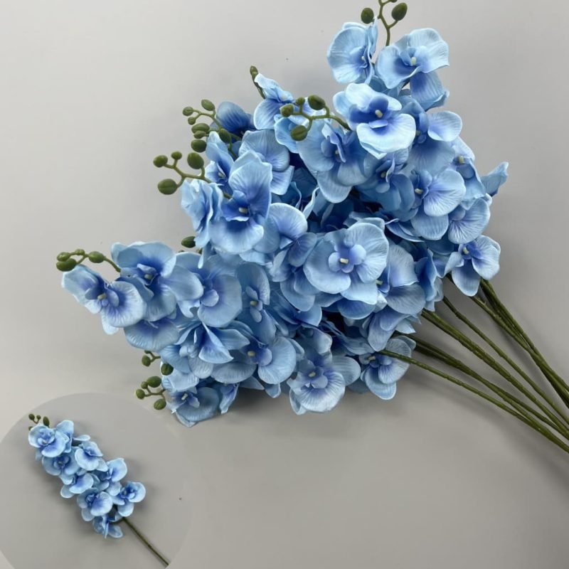 Realistic Blue Faux Flowers for Weddings & Events 30 artificial blue flowers 62