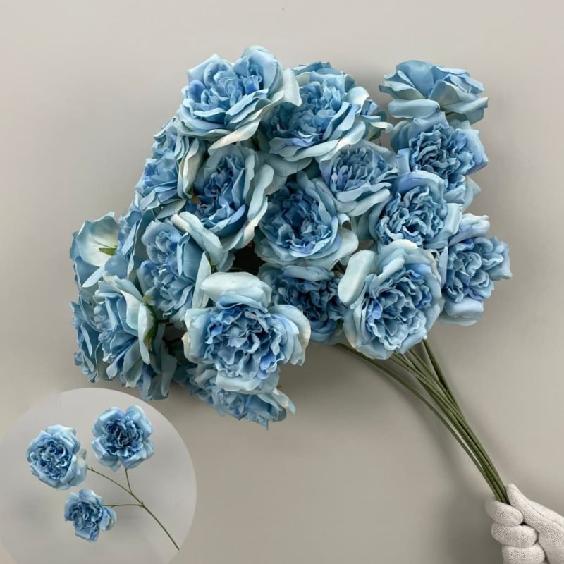 Realistic Blue Faux Flowers for Weddings & Events 28 artificial blue flowers 64