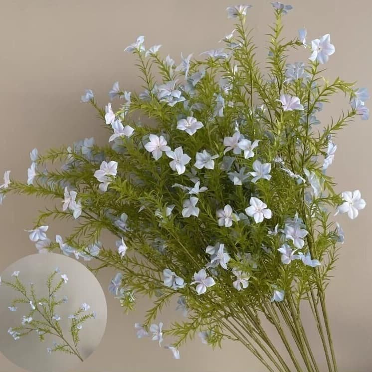 Realistic Blue Faux Flowers for Weddings & Events 25 artificial blue flowers 68