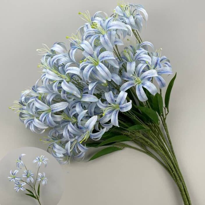 Realistic Blue Faux Flowers for Weddings & Events 24 artificial blue flowers 69