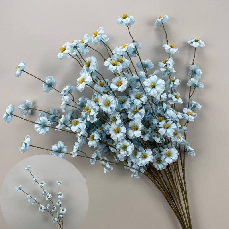 Realistic Blue Faux Flowers for Weddings & Events 23 artificial blue flowers 70