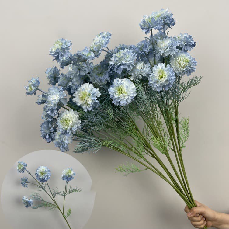 Realistic Blue Faux Flowers for Weddings & Events 20 artificial blue flowers 73