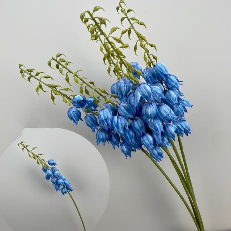 Realistic Blue Faux Flowers for Weddings & Events 19 artificial blue flowers 74