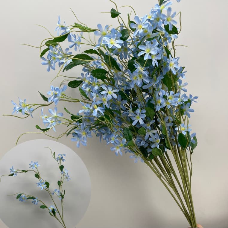 Realistic Blue Faux Flowers for Weddings & Events 17 artificial blue flowers 76