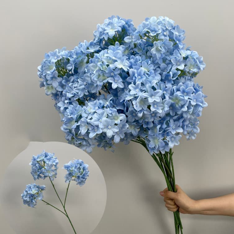 Realistic Blue Faux Flowers for Weddings & Events 16 artificial blue flowers 77