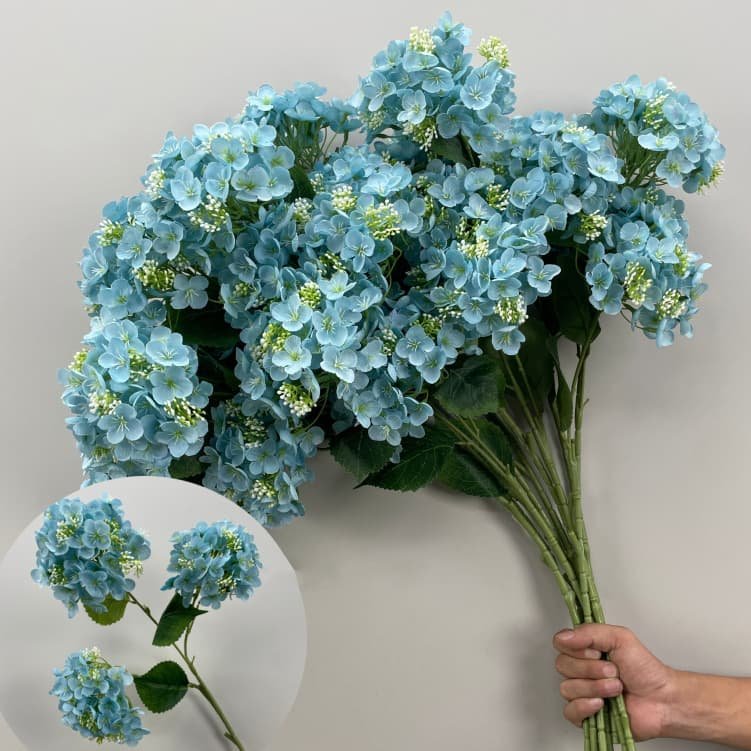Realistic Blue Faux Flowers for Weddings & Events 10 artificial blue flowers 83