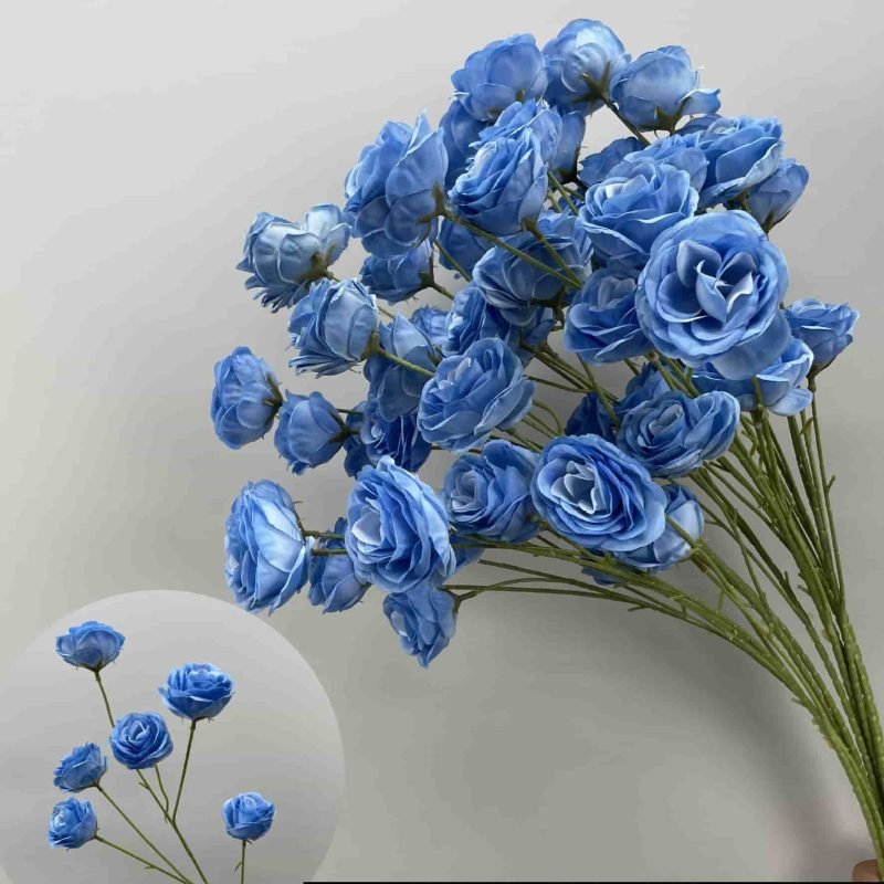Realistic Blue Faux Flowers for Weddings & Events 2 artificial blue flowers 87