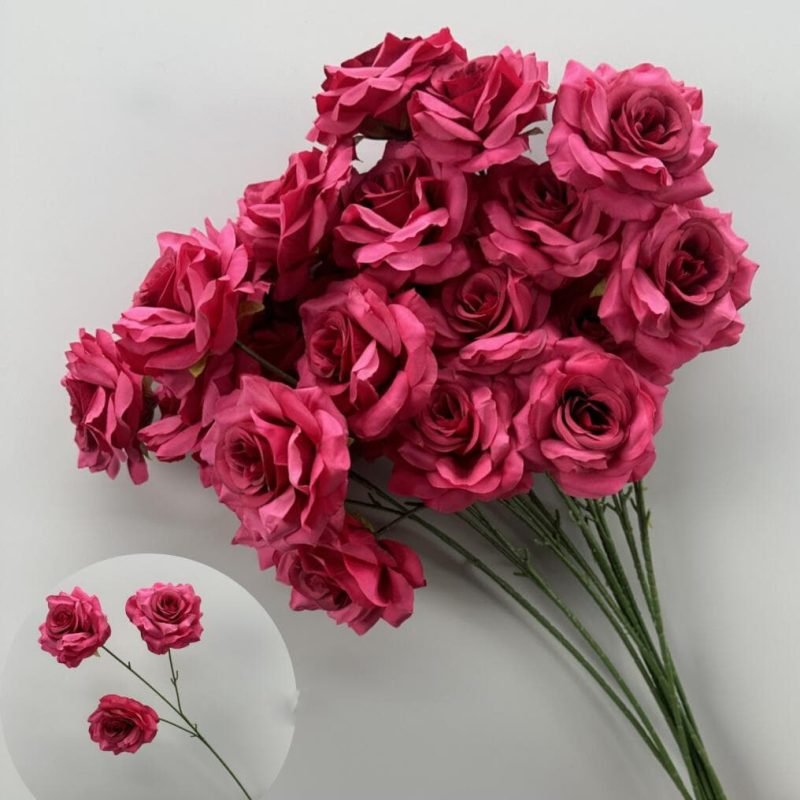 Wholesale Fuchsia Artificial Flowers for Wedding, Home & Event Décor 7 fuchsia artificial flowers 55