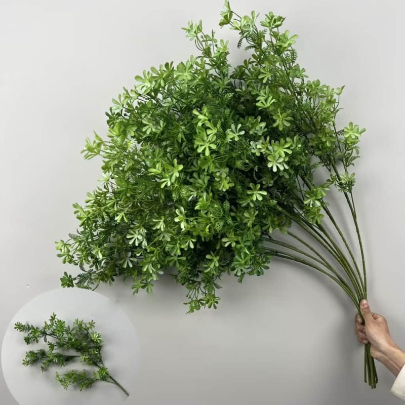 100 Kinds Green Artificial Flowers With Rose , Tulip , Monstera Deliciosa 149 green artificial flowers 11