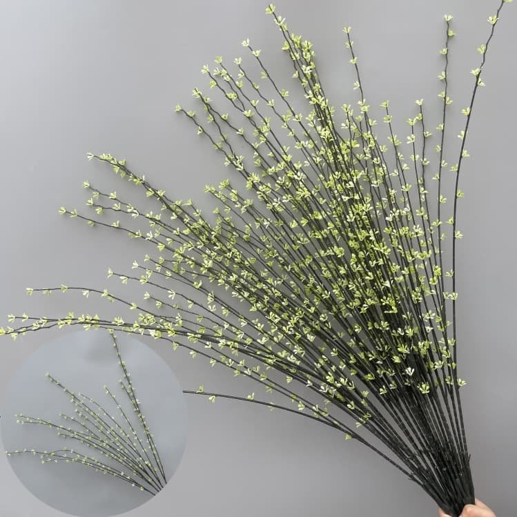 100 Kinds Green Artificial Flowers With Rose , Tulip , Monstera Deliciosa 41 green artificial flowers 121