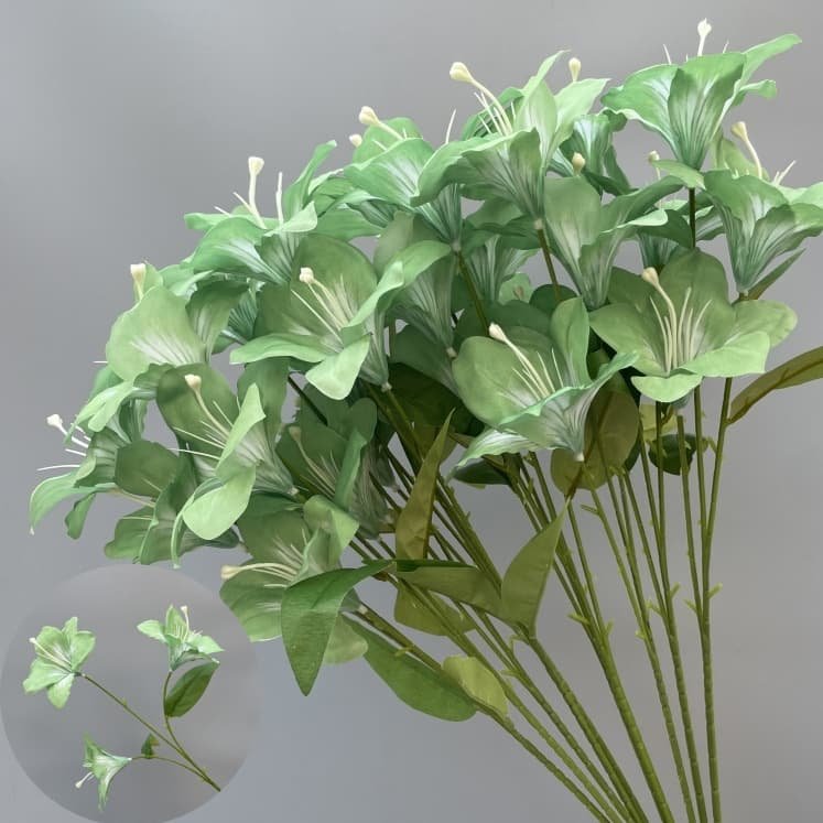 100 Kinds Green Artificial Flowers With Rose , Tulip , Monstera Deliciosa 35 green artificial flowers 128