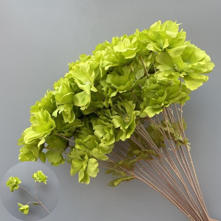 100 Kinds Green Artificial Flowers With Rose , Tulip , Monstera Deliciosa 34 green artificial flowers 129