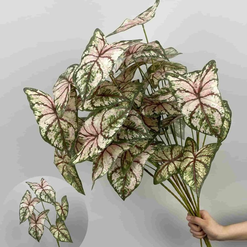 100 Kinds Green Artificial Flowers With Rose , Tulip , Monstera Deliciosa 30 green artificial flowers 133