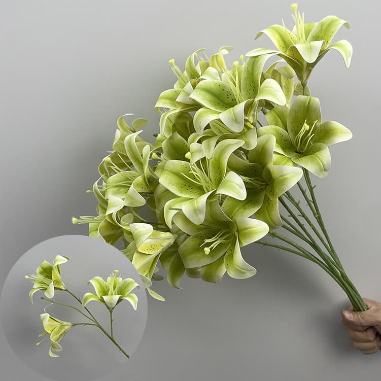 100 Kinds Green Artificial Flowers With Rose , Tulip , Monstera Deliciosa 15 green artificial flowers 148