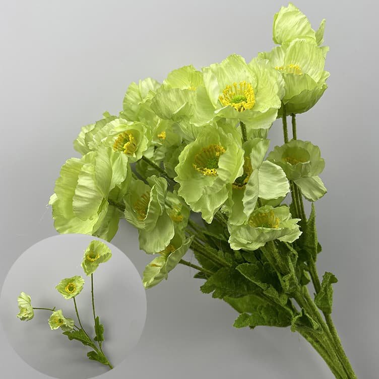 100 Kinds Green Artificial Flowers With Rose , Tulip , Monstera Deliciosa 14 green artificial flowers 149