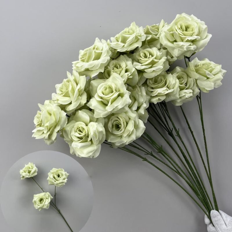 100 Kinds Green Artificial Flowers With Rose , Tulip , Monstera Deliciosa 7 green artificial flowers 156