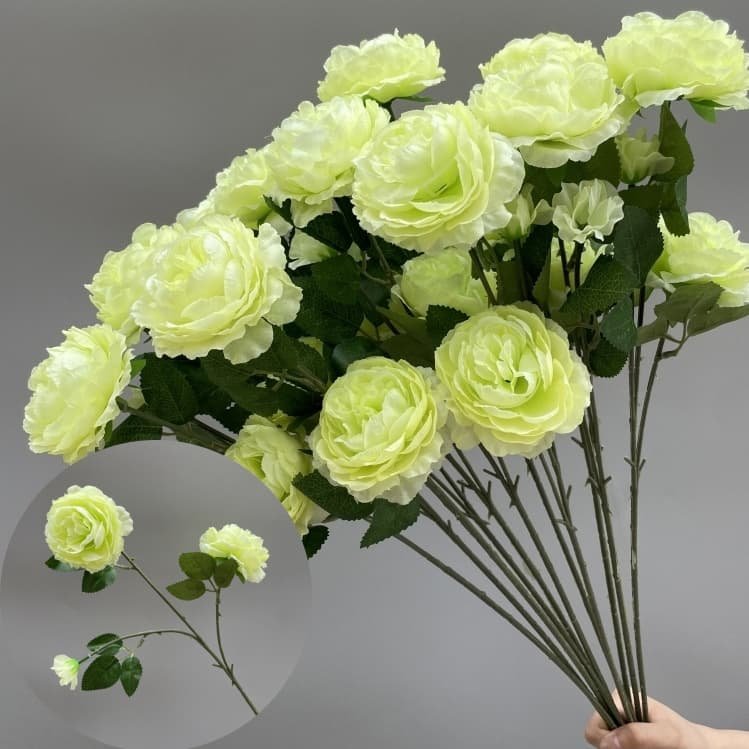 100 Kinds Green Artificial Flowers With Rose , Tulip , Monstera Deliciosa 114 green artificial flowers 47