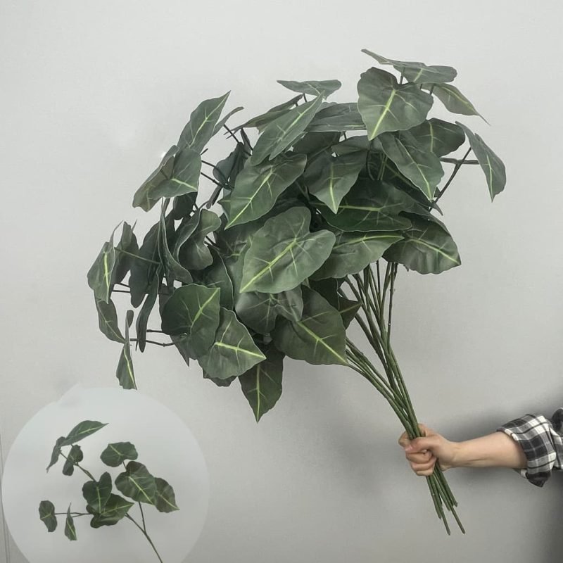100 Kinds Green Artificial Flowers With Rose , Tulip , Monstera Deliciosa 105 green artificial flowers 56