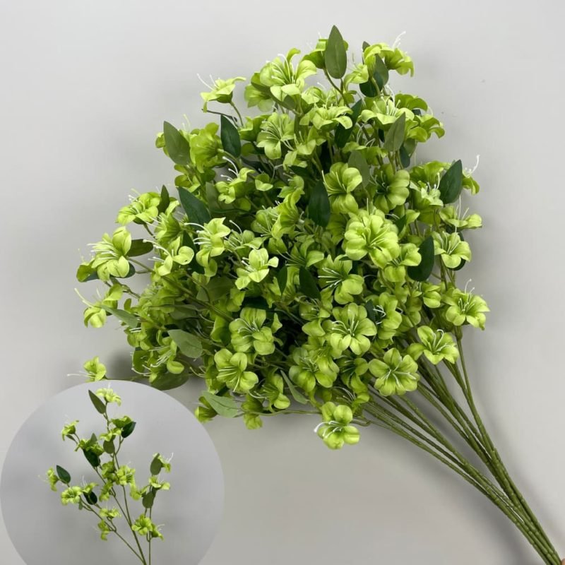 100 Kinds Green Artificial Flowers With Rose , Tulip , Monstera Deliciosa 99 green artificial flowers 62