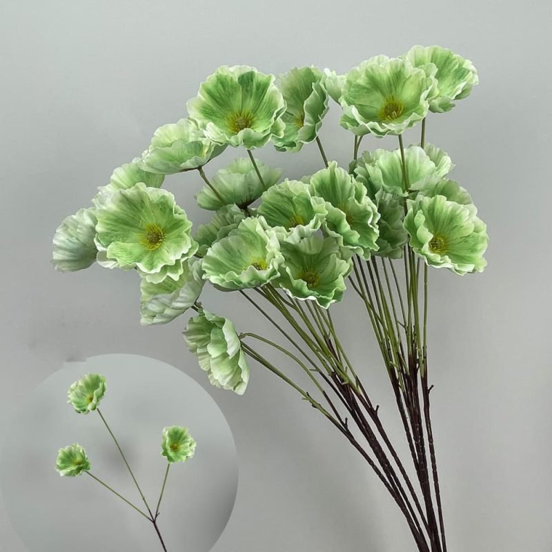 100 Kinds Green Artificial Flowers With Rose , Tulip , Monstera Deliciosa 93 green artificial flowers 68
