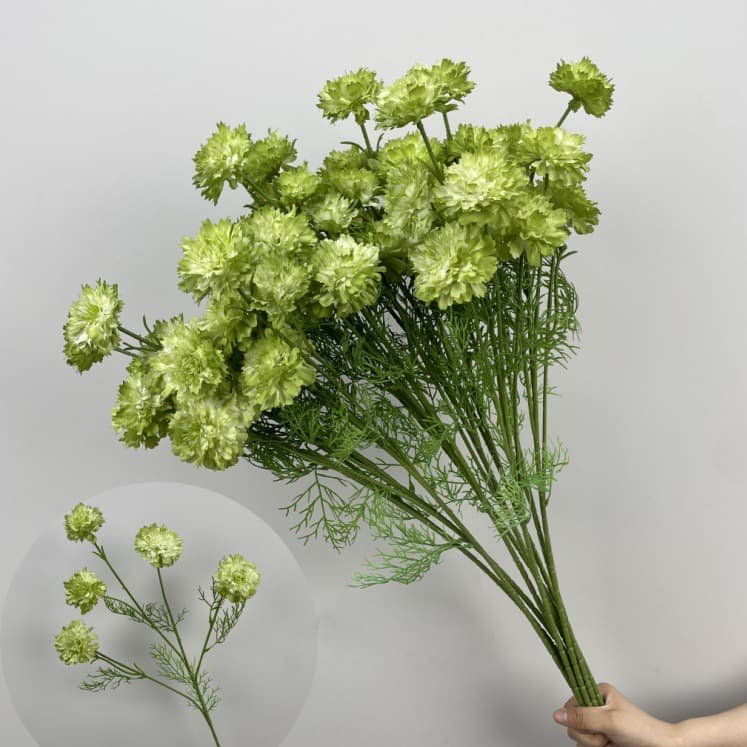 100 Kinds Green Artificial Flowers With Rose , Tulip , Monstera Deliciosa 91 green artificial flowers 70