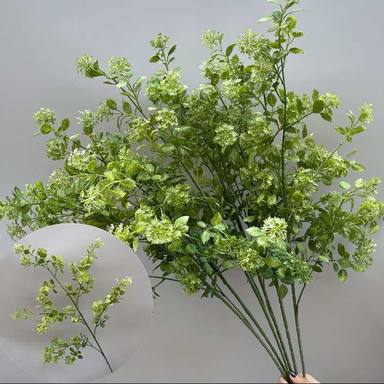 100 Kinds Green Artificial Flowers With Rose , Tulip , Monstera Deliciosa 84 green artificial flowers 77