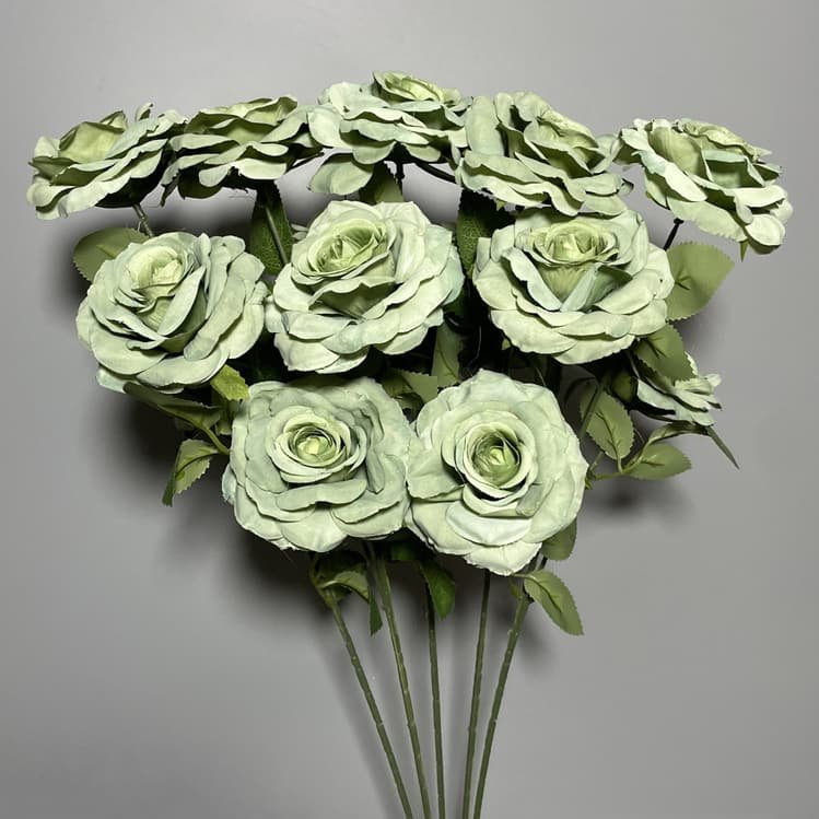 100 Kinds Green Artificial Flowers With Rose , Tulip , Monstera Deliciosa 74 green artificial flowers 87