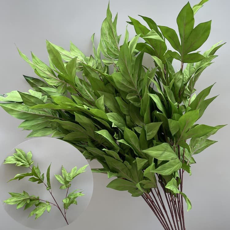 100 Kinds Green Artificial Flowers With Rose , Tulip , Monstera Deliciosa 63 green artificial flowers 99