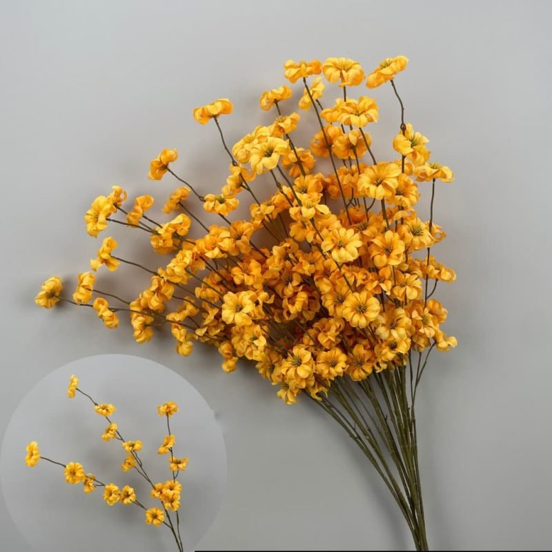 orange artificial flowers 42