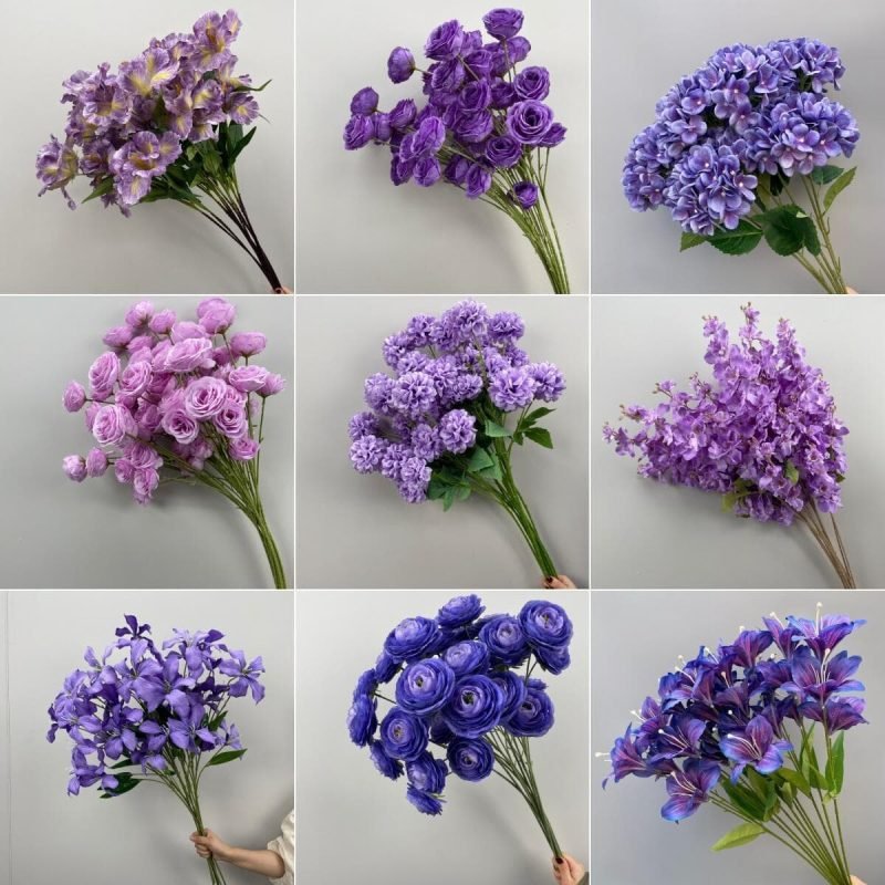 purple artificial flowers 4