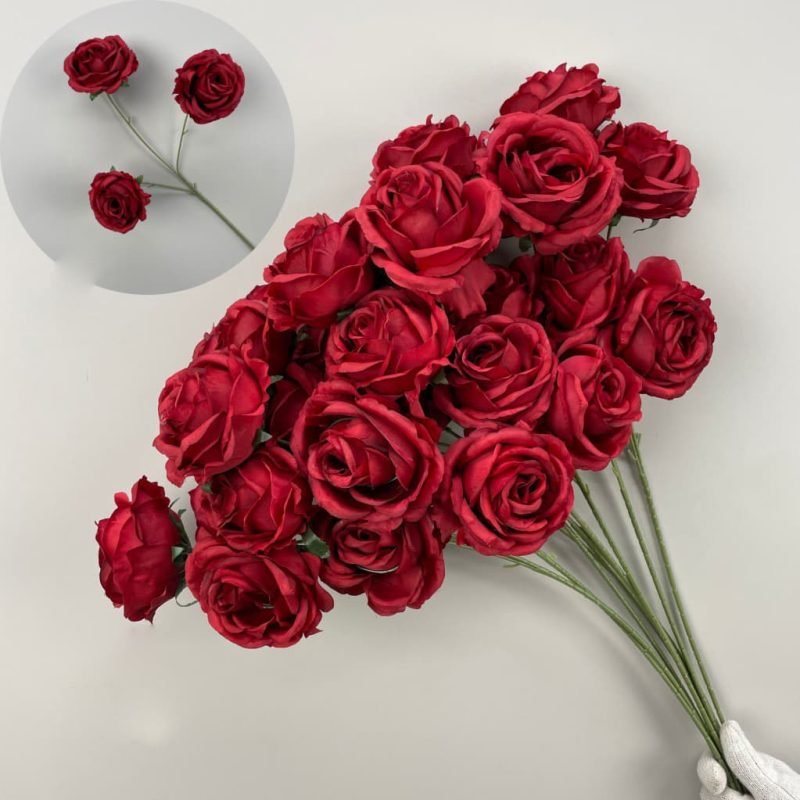 red artificial flowers 63