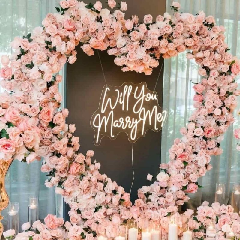 heart shaped artificial flower 11