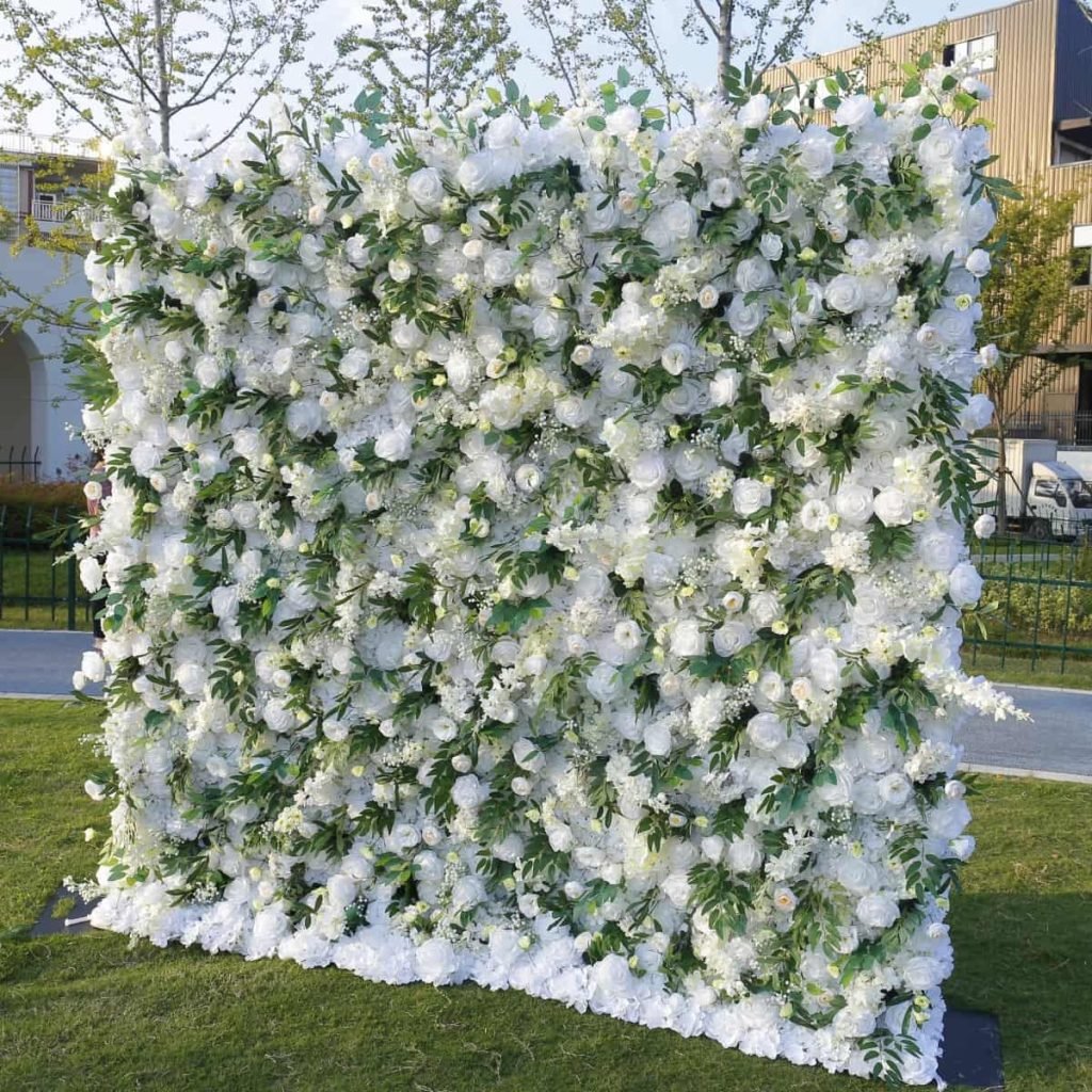 How to Mix Fresh and Artificial Flowers for Luxury Wedding Events 2 Artificial Flower Wall for Wedding Photo Area